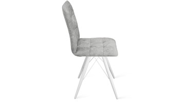 Кухонный стул Аспен К3 (Белый матовый/Микровелюр Wellmart Silver) в Вологде - предосмотр 1