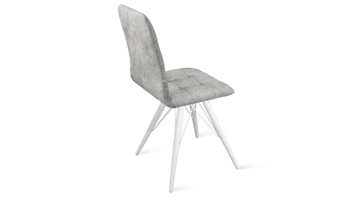 Кухонный стул Аспен К3 (Белый матовый/Микровелюр Wellmart Silver) в Вологде - предосмотр 2