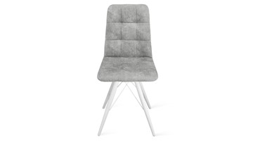 Кухонный стул Аспен К3 (Белый матовый/Микровелюр Wellmart Silver) в Вологде - предосмотр 3