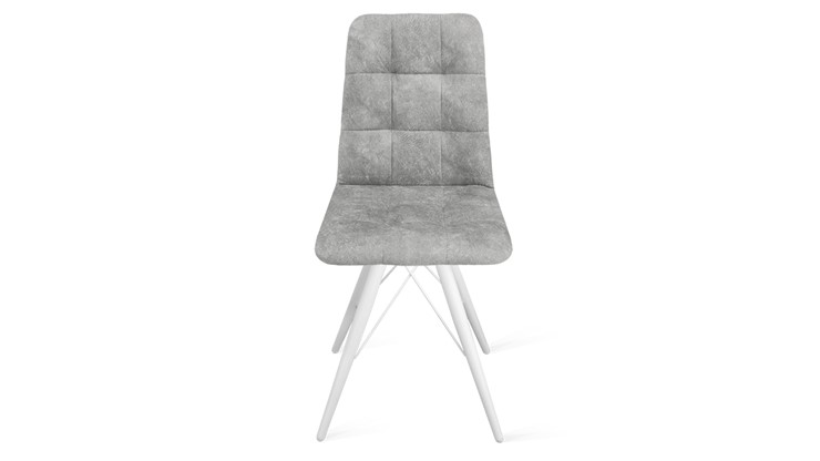 Кухонный стул Аспен К3 (Белый матовый/Микровелюр Wellmart Silver) в Вологде - изображение 3
