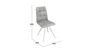 Кухонный стул Аспен К3 (Белый матовый/Микровелюр Wellmart Silver) в Вологде - предосмотр 5