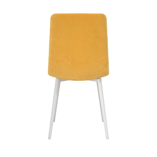 Кухонный стул Белла, велюр тенерифе куркума/Цвет металл белый в Вологде - изображение 3