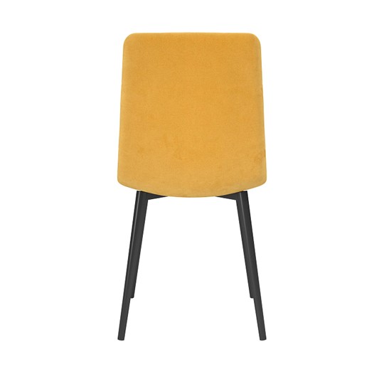 Обеденный стул Белла, велюр тенерифе куркума/Цвет металл черный в Вологде - изображение 3