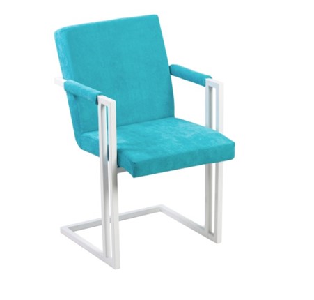 Обеденный стул Бруно, Белый/Инфинити бирюза в Вологде - изображение