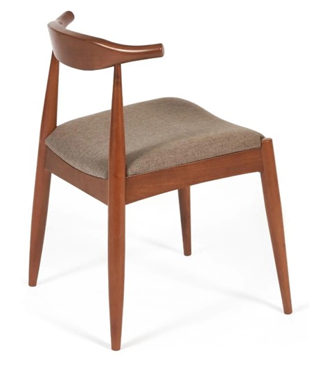Обеденный стул BULL бук/ткань 54,5x54x75 Коричневый (2 шт) арт.13983 в Вологде - изображение 1
