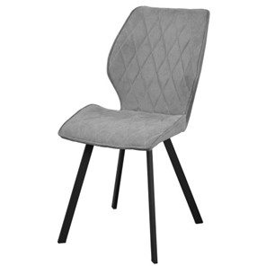 Мягкий стул в кухню Челси СРП-038 серый/черный в Вологде