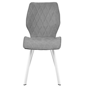 Мягкий стул в кухню Челси СРП-038 серый/белый в Вологде