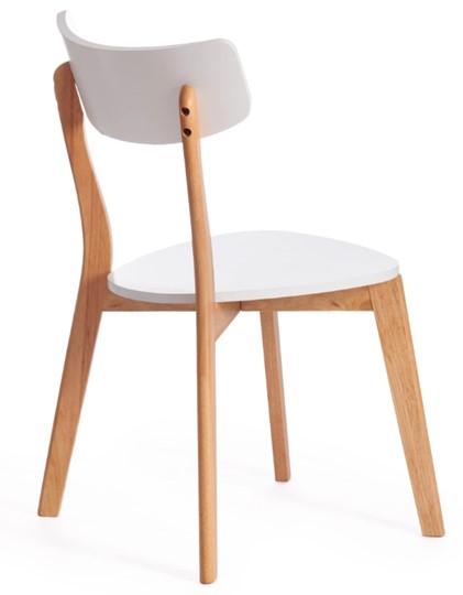 Кухонный стул Claire, дерево гевея/МДФ 48x49,5x81,5 Белый/натуральный (2 шт) арт.15113 в Вологде - изображение 2
