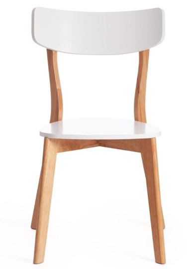 Кухонный стул Claire, дерево гевея/МДФ 48x49,5x81,5 Белый/натуральный (2 шт) арт.15113 в Вологде - изображение 4