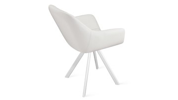 Обеденный стул Дастин К2 (Белый матовый/Кож.зам Polo White) в Вологде - предосмотр 2