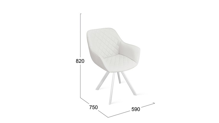 Обеденный стул Дастин К2 (Белый матовый/Кож.зам Polo White) в Вологде - изображение 5