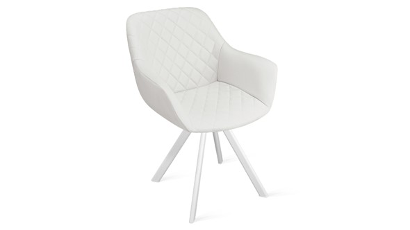 Обеденный стул Дастин К2 (Белый матовый/Кож.зам Polo White) в Вологде - изображение