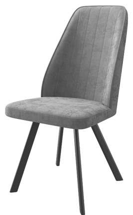 Кухонный стул DikLine 326PRO B22 GREY, ножки черные в Вологде - изображение