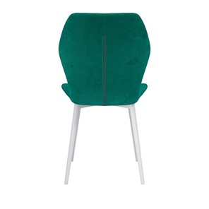Обеденный стул Дора, велюр тенерифе изумруд/Цвет металл белый в Вологде - предосмотр 3