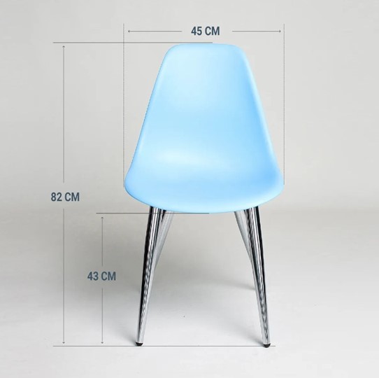 Кухонный стул DSL 110 Milan Chrom (голубой) в Вологде - изображение 1