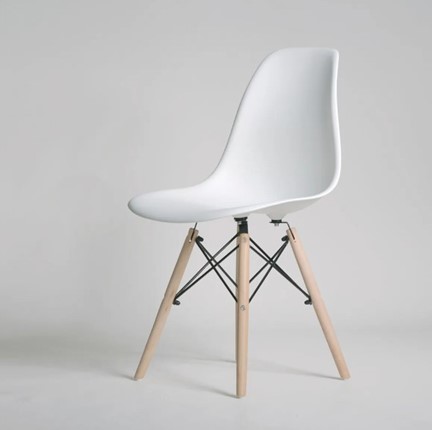 Обеденный стул DSL 110 Wood (белый) в Вологде - изображение