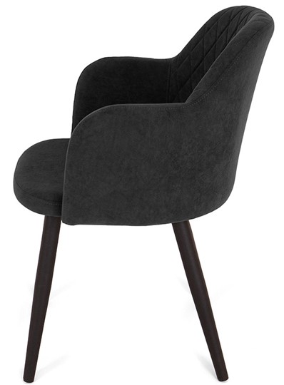 Обеденный стул Эспрессо-1, ноги черные круглые XXL (R38)/велюр T190 Горький шоколад в Вологде - изображение 2