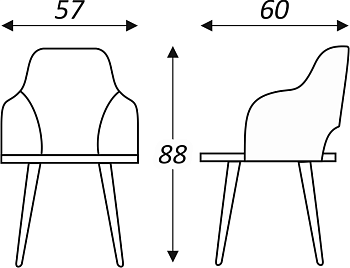 Обеденный стул Эспрессо-1, ноги черные круглые XXL (R38)/велюр T190 Горький шоколад в Вологде - предосмотр 6
