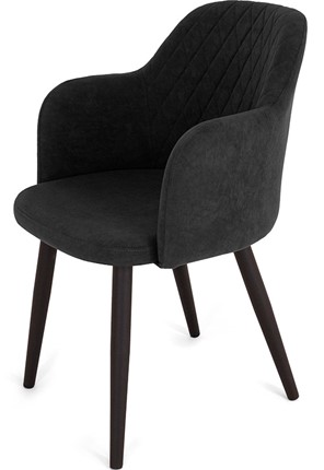 Обеденный стул Эспрессо-1, ноги черные круглые XXL (R38)/велюр T190 Горький шоколад в Вологде - изображение