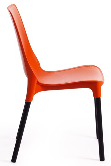 Кухонный стул GENIUS (mod 75) 46x56x84 оранжевый/черные ножки арт.19670 в Вологде - изображение 1