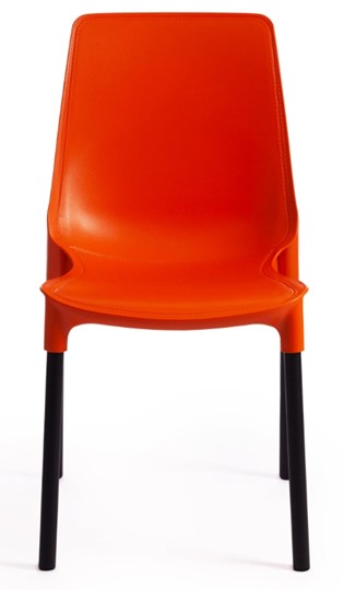 Кухонный стул GENIUS (mod 75) 46x56x84 оранжевый/черные ножки арт.19670 в Вологде - изображение 4