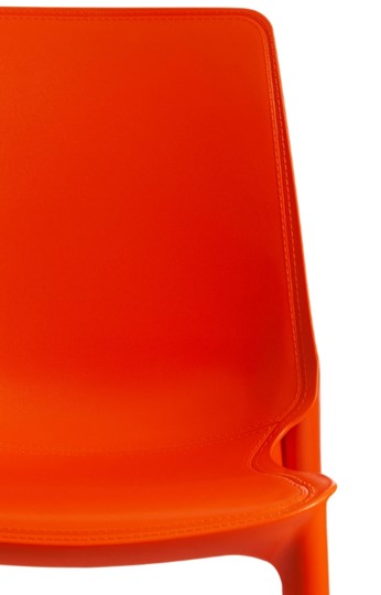 Кухонный стул GENIUS (mod 75) 46x56x84 оранжевый/черные ножки арт.19670 в Вологде - изображение 5
