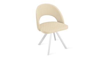 Обеденный стул Гэтсби К2 (Белый матовый/Велюр Confetti Cream) в Вологде - предосмотр