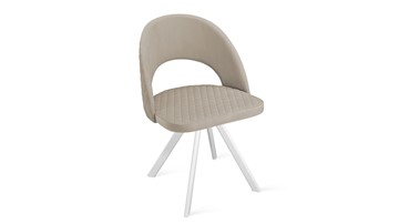 Обеденный стул Гэтсби К2 (Белый матовый/Велюр Confetti Smoke) в Вологде - предосмотр