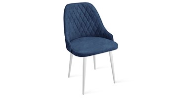 Обеденный стул Гранд К1К (Белый матовый/Микровелюр Wellmart Blue) в Вологде