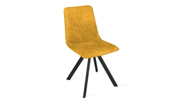 Обеденный стул Хьюго К2 (Черный муар/Микровелюр Wellmart Yellow) в Вологде