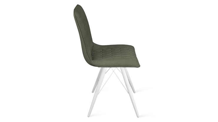 Обеденный стул Хьюго К3 (Белый матовый/Микровелюр Jercy Deep Green) в Вологде - изображение 1