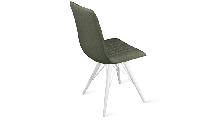 Обеденный стул Хьюго К3 (Белый матовый/Микровелюр Jercy Deep Green) в Вологде - изображение 2