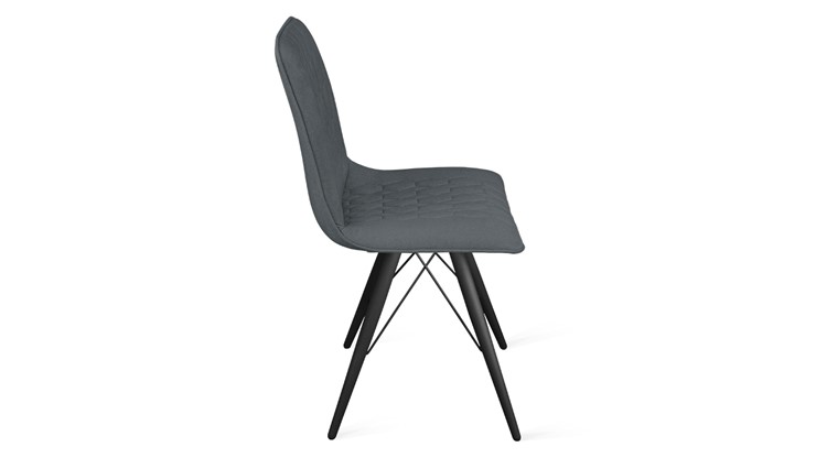 Обеденный стул Хьюго К3 (Черный муар/Микровелюр Jercy Graphite) в Вологде - изображение 1