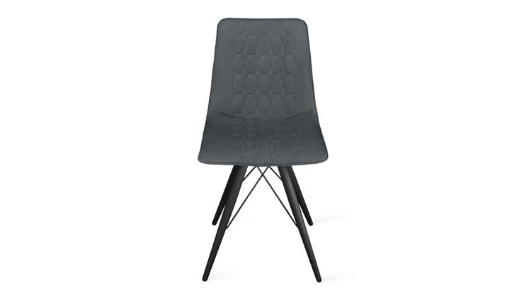 Обеденный стул Хьюго К3 (Черный муар/Микровелюр Jercy Graphite) в Вологде - изображение 3