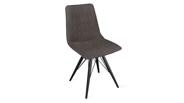 Обеденный стул Хьюго К3 (Черный муар/Микровелюр Jercy Stone) в Вологде - изображение