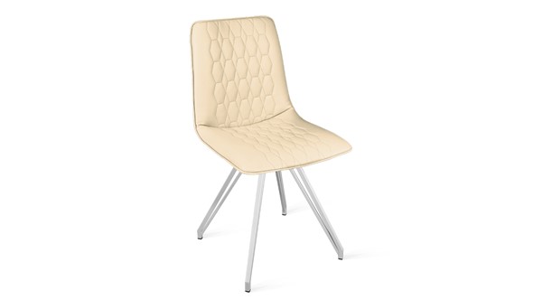 Кухонный стул Хьюго К4 (Белый матовый/Кож.зам Polo Cream) в Вологде - изображение