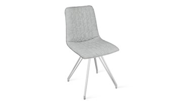 Обеденный стул Хьюго К4 (Белый матовый/Микровелюр Duna Silver) в Вологде