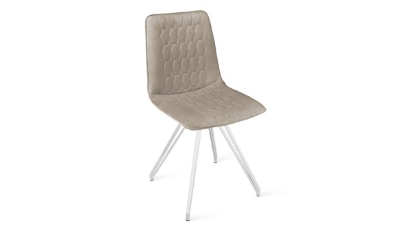 Кухонный стул Хьюго К4 (Белый матовый/Велюр Confetti Smoke) в Вологде - изображение