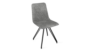 Обеденный стул Хьюго К4 (Черный муар/Микровелюр Wellmart Silver) в Вологде