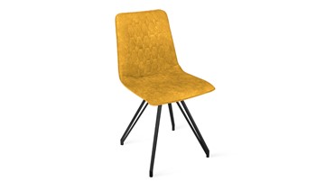 Обеденный стул Хьюго К4 (Черный муар/Микровелюр Wellmart Yellow) в Вологде
