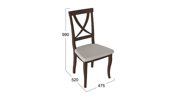 Обеденный стул Лион 2 (Орех темный/тк №110) в Вологде - изображение 1