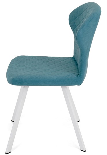 Обеденный стул Марио (Аквамарин Т179/ноги белые) в Вологде - изображение 3