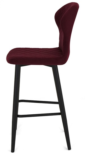 Кухонный стул Марио барный(Бордо Т175/ноги черные) в Вологде - изображение 1
