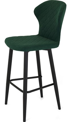 Кухонный стул Марио барный(Изумрудный Т189/ноги черные) в Вологде - изображение