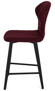 Обеденный стул Марио полубарный (Бордо Т175/ноги черные) в Вологде - предосмотр 1