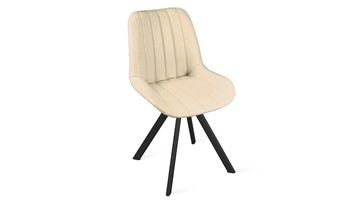 Обеденный стул Марвел Исп. 2 К2 (Черный муар/Кож.зам Polo Cream) в Вологде