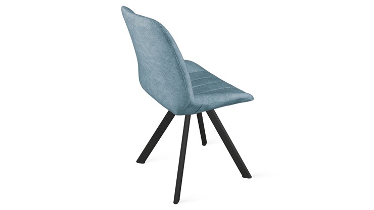 Обеденный стул Марвел Исп. 2 К2 (Черный муар/Микровелюр Duna Dustry Blue) в Вологде - изображение 2
