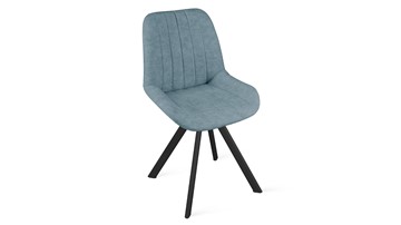 Обеденный стул Марвел Исп. 2 К2 (Черный муар/Микровелюр Duna Dustry Blue) в Вологде - предосмотр