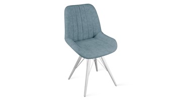 Обеденный стул Марвел Исп. 2 К3 (Белый матовый/Микровелюр Duna Dustry Blue) в Вологде