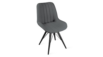 Обеденный стул Марвел Исп. 2 К3 (Черный муар/Кож.зам Polo Graphite) в Вологде